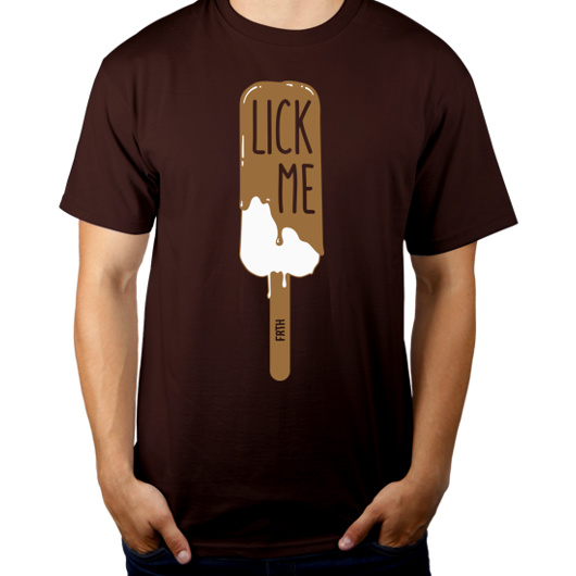 Lick me - Lody - Męska Koszulka Czekoladowa