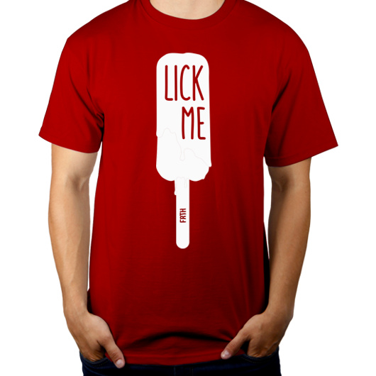 Lick me - Lody - Męska Koszulka Czerwona