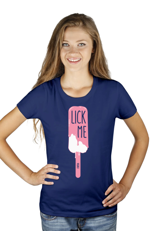 Lick me - Lody - Damska Koszulka Granatowa