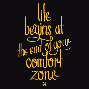 Life Begins At The End Of Your Comfort Zone - Męska Bluza Czarna