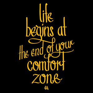 Life Begins At The End Of Your Comfort Zone - Torba Na Zakupy Czarna