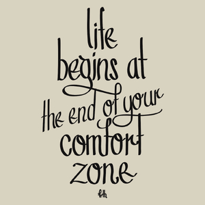 Life Begins At The End Of Your Comfort Zone - Torba Na Zakupy Natural