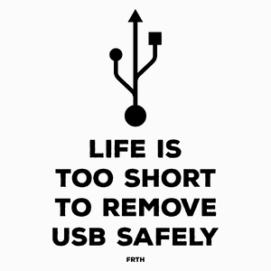 Life is too short to remove usb safely - Poduszka Biała