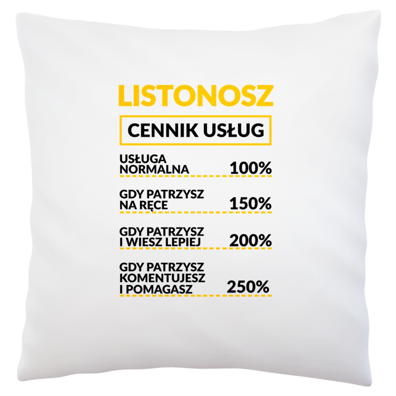 Listonosz - Cennik Usług - Poduszka Biała