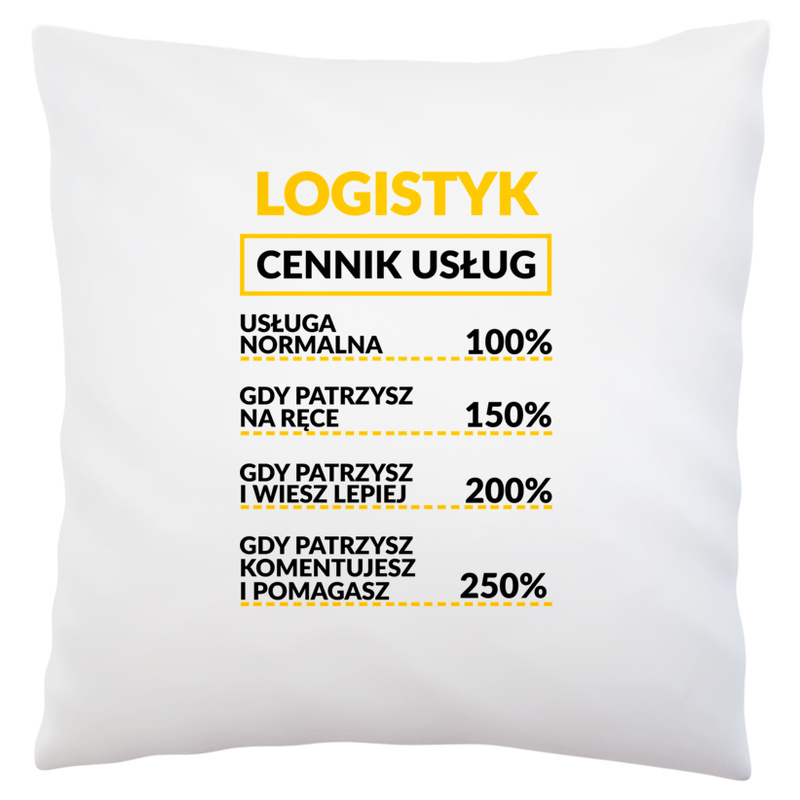 Logistyk - Cennik Usług - Poduszka Biała