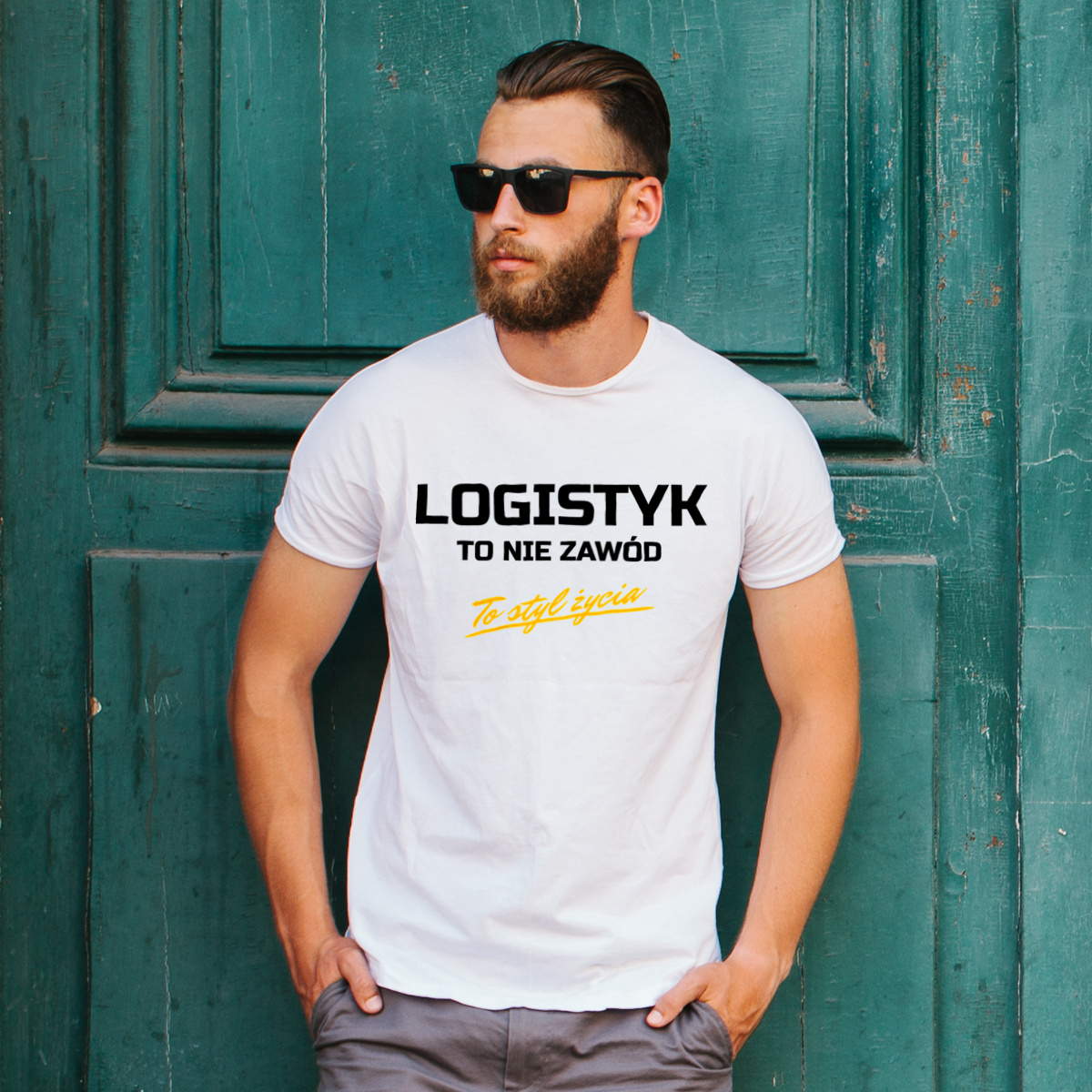 Logistyk To Nie Zawód - To Styl Życia - Męska Koszulka Biała