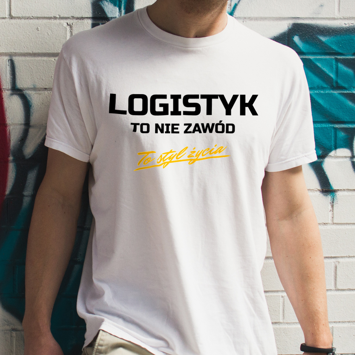 Logistyk To Nie Zawód - To Styl Życia - Męska Koszulka Biała