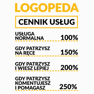 Logopeda - Cennik Usług - Poduszka Biała