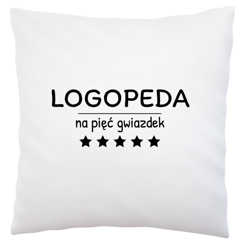 Logopeda Na 5 Gwiazdek - Poduszka Biała