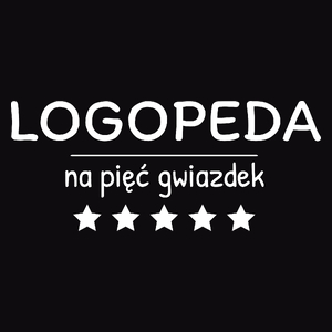 Logopeda Na 5 Gwiazdek - Męska Bluza z kapturem Czarna