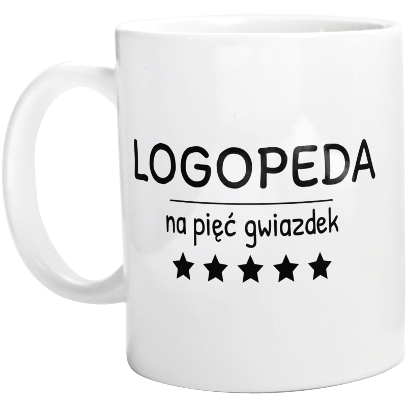 Logopeda Na 5 Gwiazdek - Kubek Biały