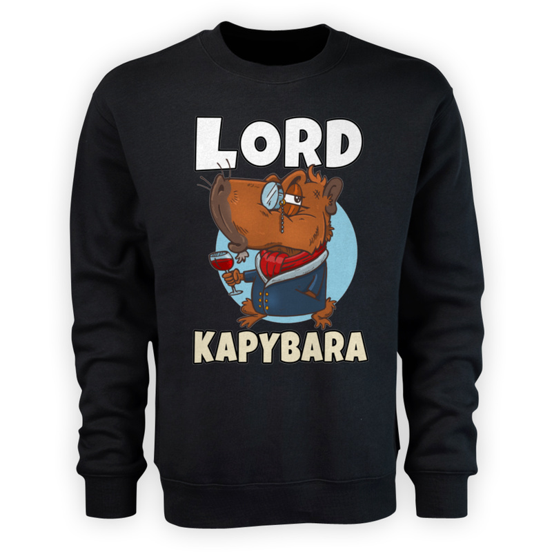 Lord Kapybara Kapibara - Męska Bluza Czarna