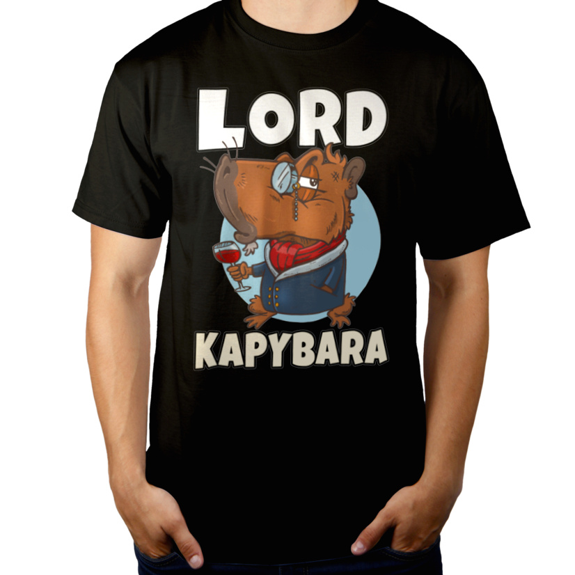 Lord Kapybara Kapibara - Męska Koszulka Czarna