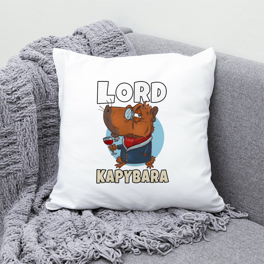 Lord Kapybara Kapibara - Poduszka Biała