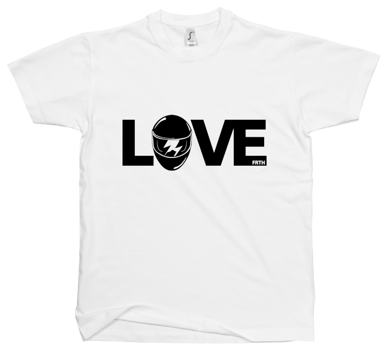 Love - Kask - Męska Koszulka Biała