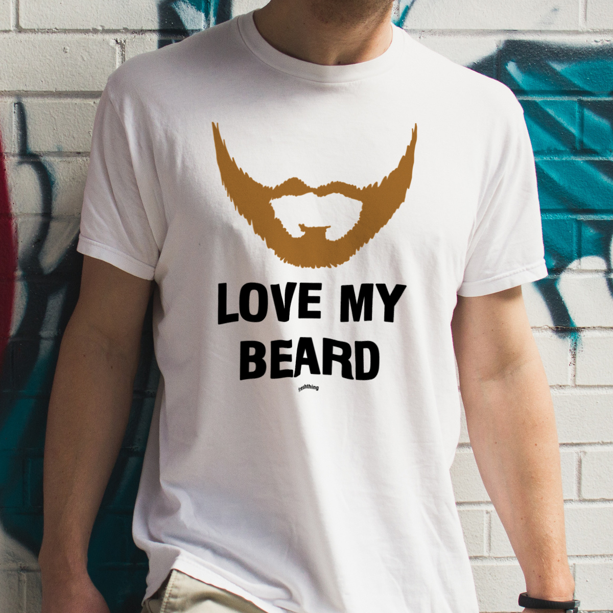 Love My Beard - Męska Koszulka Biała