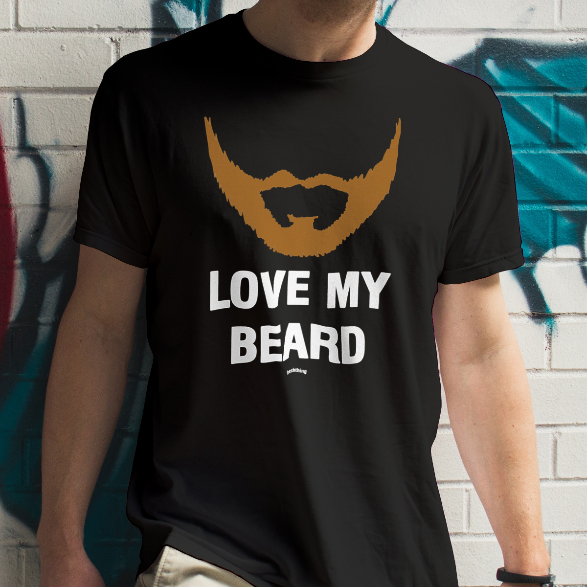 Love My Beard - Męska Koszulka Czarna