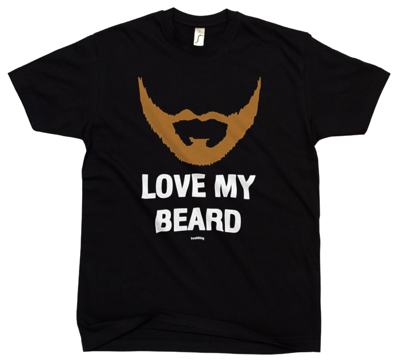 Love My Beard - Męska Koszulka Czarna
