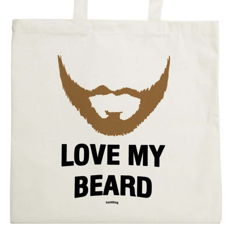 Love My Beard - Torba Na Zakupy Natural