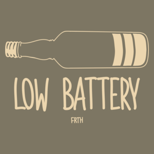 Low Battery Wódka - Męska Koszulka Khaki