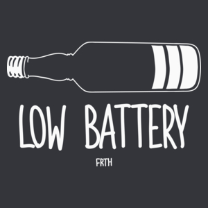 Low Battery Wódka - Męska Koszulka Szara