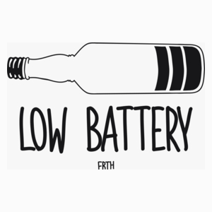 Low Battery Wódka - Poduszka Biała