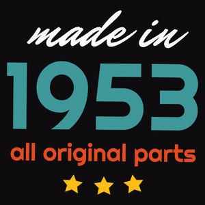 Made In 1953 All Original Parts - Męska Bluza z kapturem Czarna