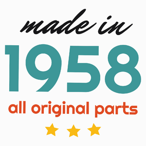 Made In 1958 All Original Parts - Poduszka Biała