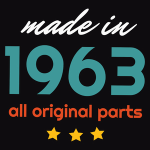 Made In 1963 All Original Parts - Męska Bluza Czarna