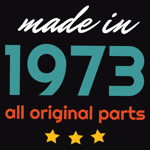 Made In 1973 All Original Parts - Męska Bluza z kapturem Czarna