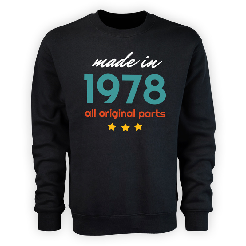 Made In 1978 All Original Parts - Męska Bluza Czarna