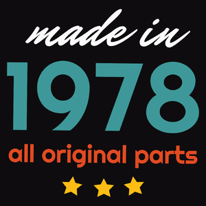 Made In 1978 All Original Parts - Męska Bluza z kapturem Czarna