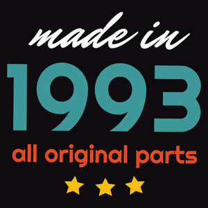 Made In 1993 All Original Parts - Męska Koszulka Czarna