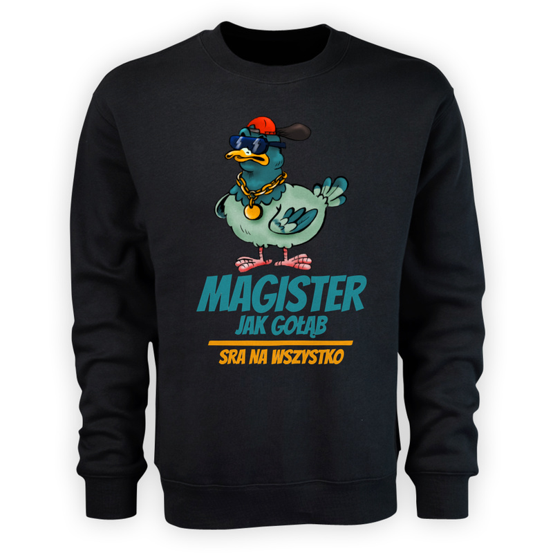 Magister Jak Gołąb - Męska Bluza Czarna