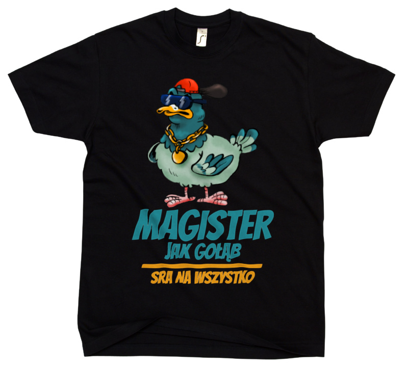 Magister Jak Gołąb - Męska Koszulka Czarna