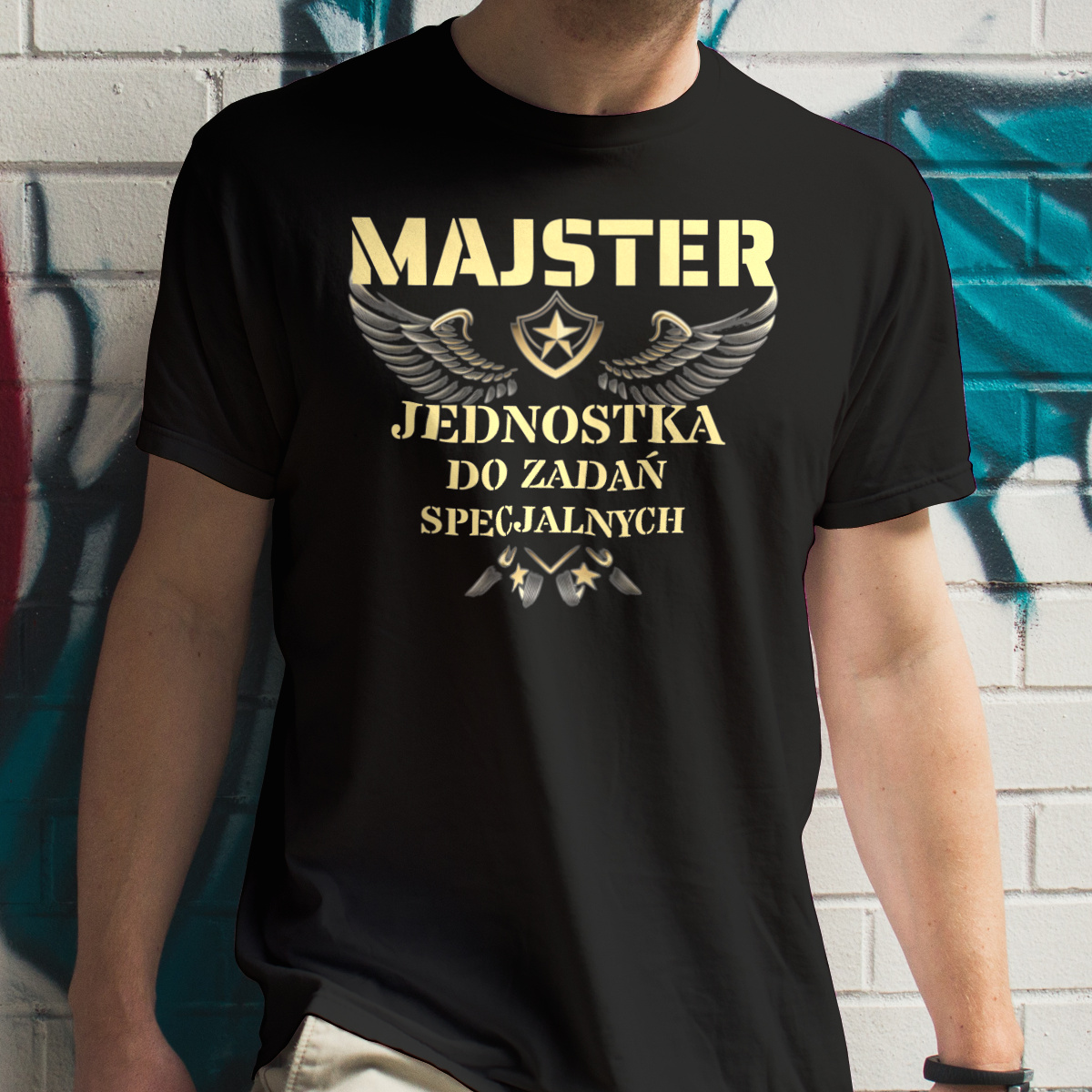 Majster Jednostka Do Zadań Specjalnych - Męska Koszulka Czarna