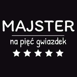 Majster Na 5 Gwiazdek - Męska Koszulka Czarna