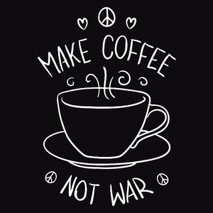 Make Coffee Not War - Męska Bluza z kapturem Czarna