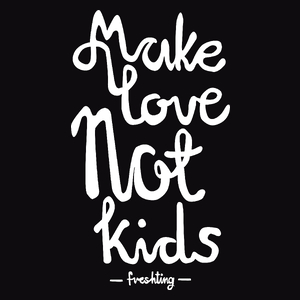 Make Love Not Kids - Męska Bluza z kapturem Czarna