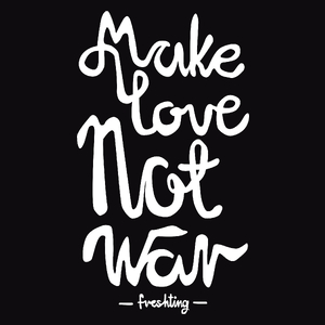 Make Love Not War - Męska Bluza z kapturem Czarna