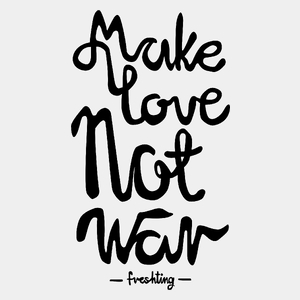Make Love Not War - Męska Koszulka Biała