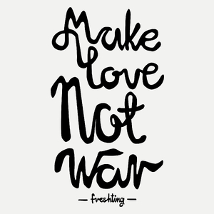 Make Love Not War - Damska Koszulka Biała