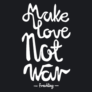 Make Love Not War - Damska Koszulka Czarna