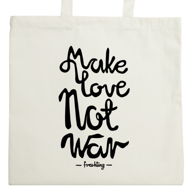 Make Love Not War - Torba Na Zakupy Natural