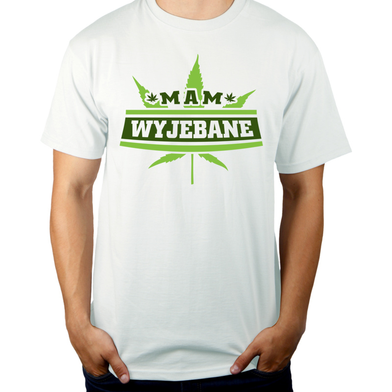 Mam Wy*ebane - Męska Koszulka Biała