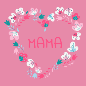 Mama - Damska Koszulka Różowa