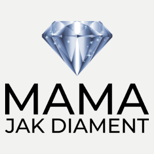 Mama Jak Diament - Damska Koszulka Biała