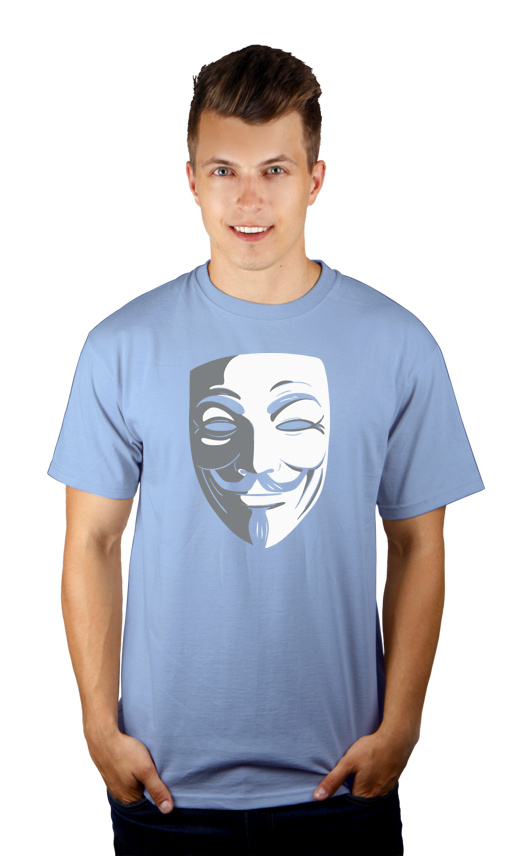 Maska - Męska Koszulka Błękitna