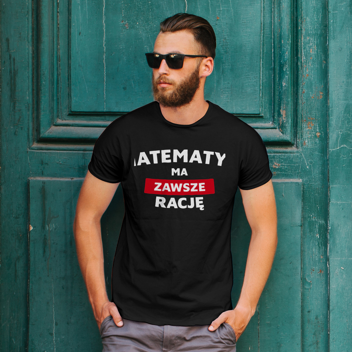 Matematyk Ma Zawsze Rację - Męska Koszulka Czarna