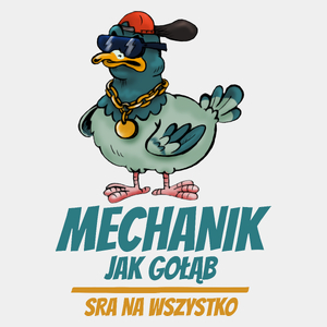 Mechanik Jak Gołąb - Męska Koszulka Biała
